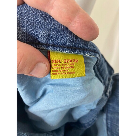 Fusai Men’s Jean's Blue Light Wash Denim Straight Leg Size 32 x 32 - Picture 7 of 7